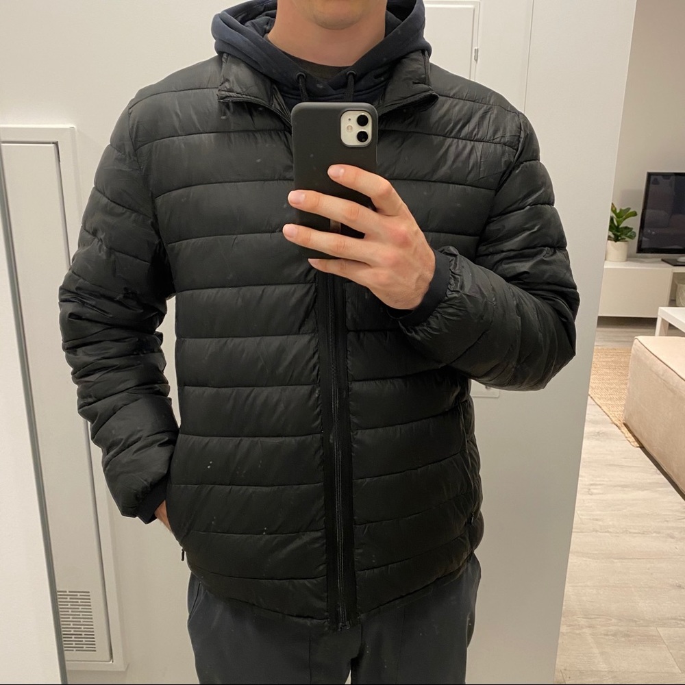 Black puffer jacket